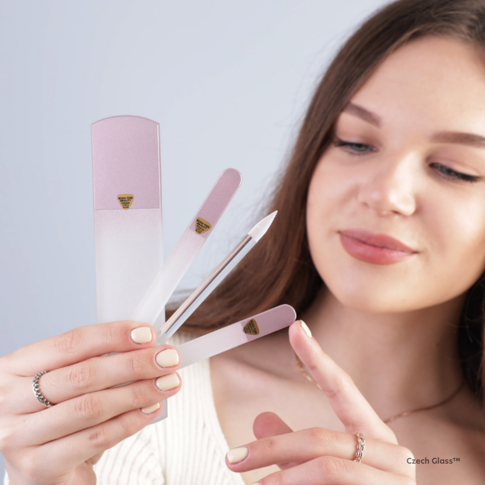 4-Piece Glass File Starter Kit in Rose