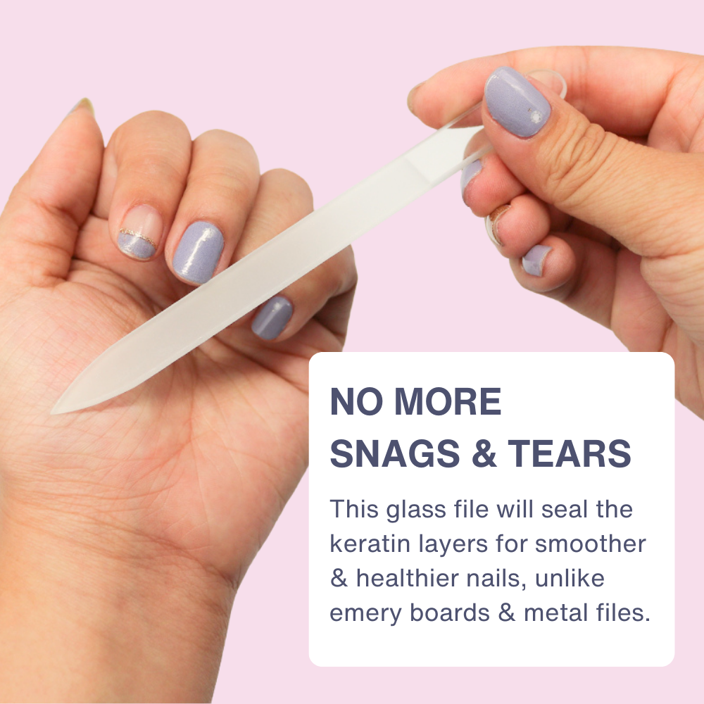 Single Glass Nail File In Clear | Hard Case 2.0 Series