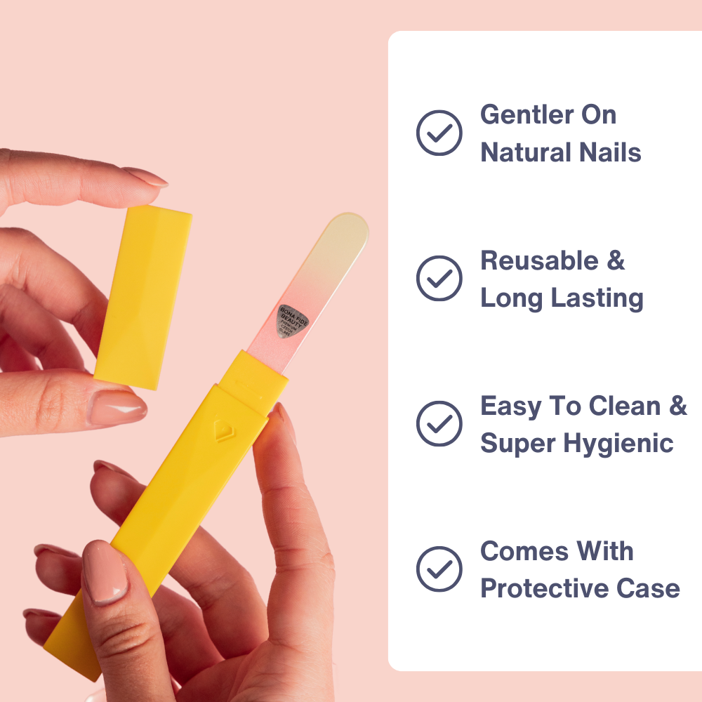 Single Glass Nail File In Orange/Yellow | Hard Case 2.0 Series