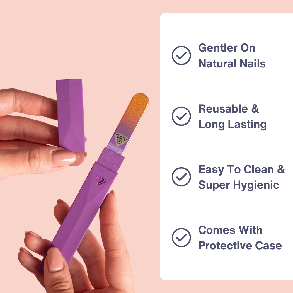 Single Glass Nail File In Gold/Violet | Hard Case 2.0 Series