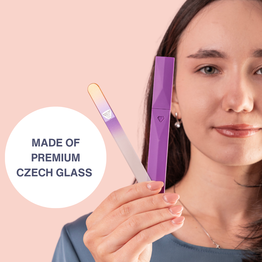 Single Glass Nail File In Gold/Violet | Hard Case 2.0 Series