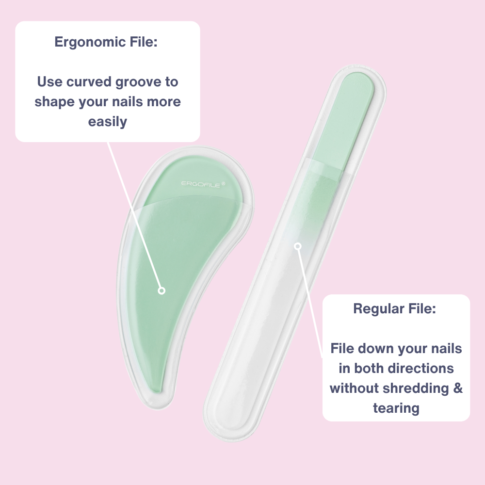 Drop Ergo Glass Nail File in Jade