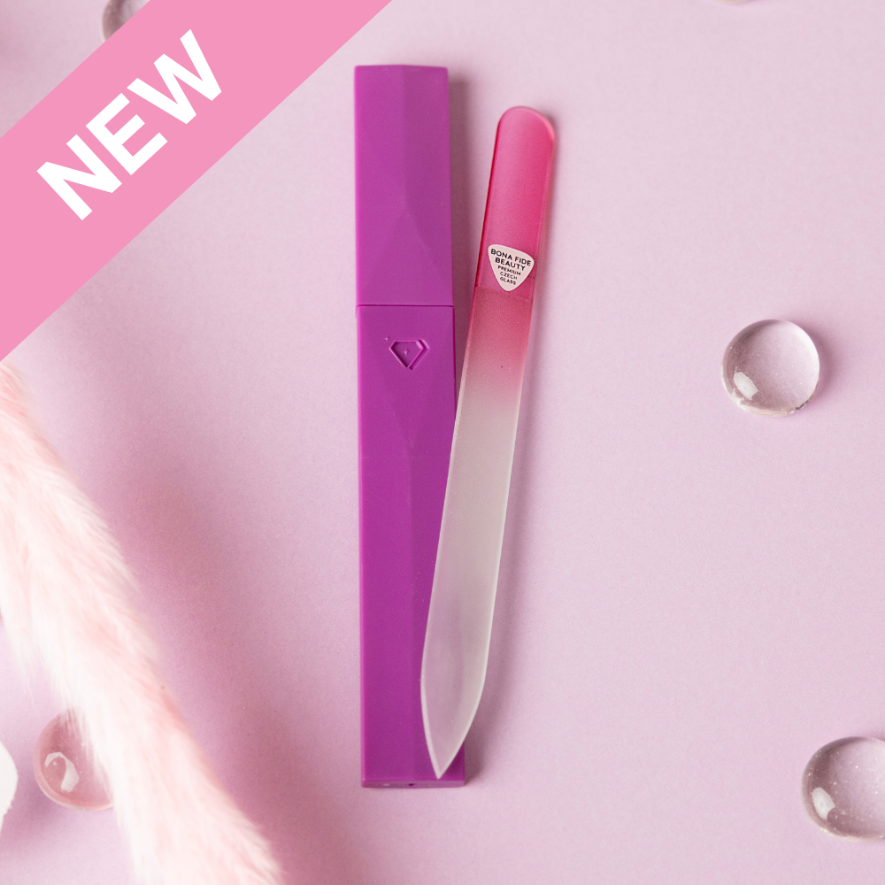 Single Glass Nail File in Pink