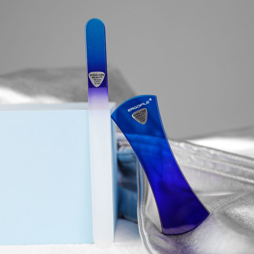 Bow Ergo Czech Glass Nail Duo Set in Clear