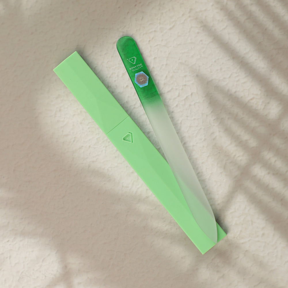 Czech Glass Nail File in Hard Case