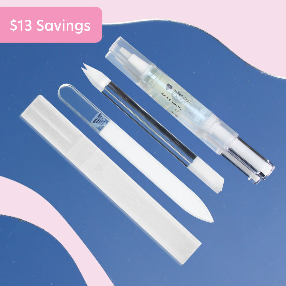 Glass Nail Care Essentials Set