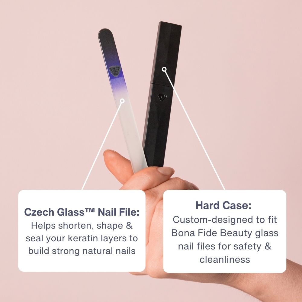 Czech Glass Nail File in Hard Case