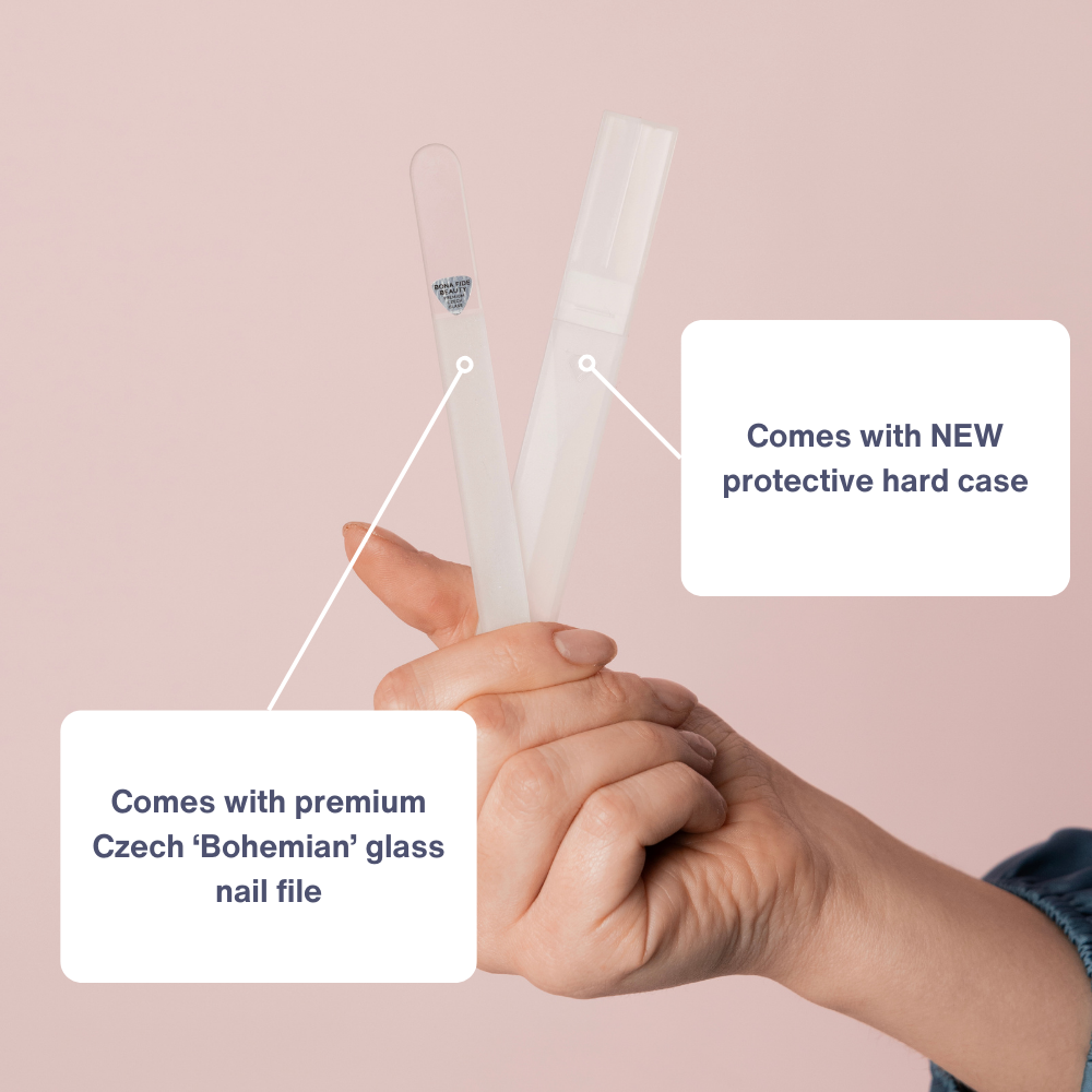 Single Glass Nail File In Clear | Hard Case 2.0 Series