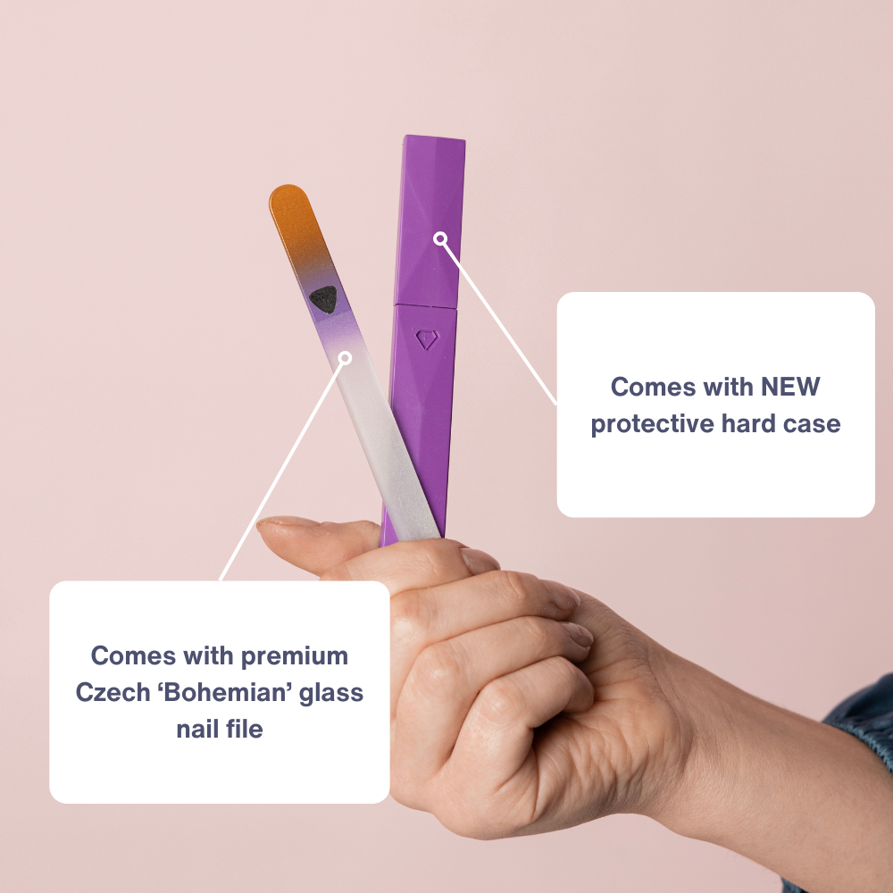 Single Glass Nail File In Gold/Violet | Hard Case 2.0 Series